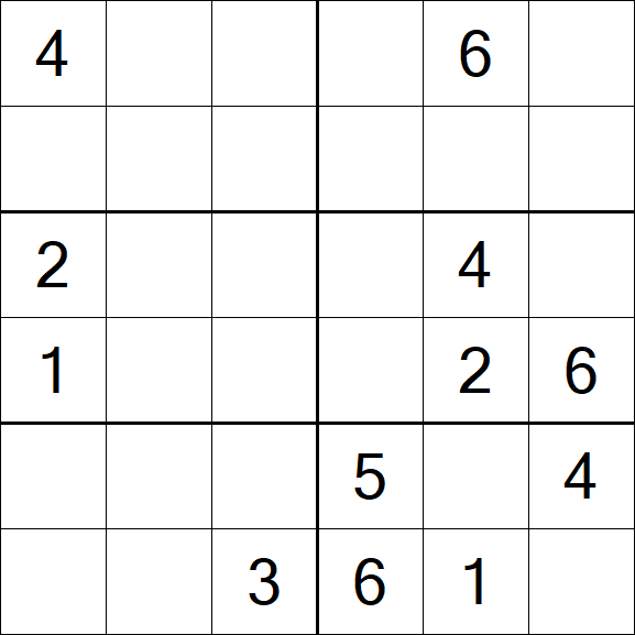 Sudoku 6x6 - Moyen