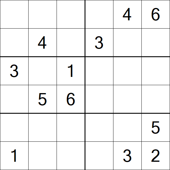 Sudoku 6x6 - Moyen