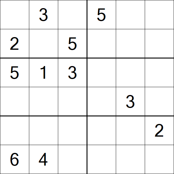 Sudoku 6x6 - Moyen