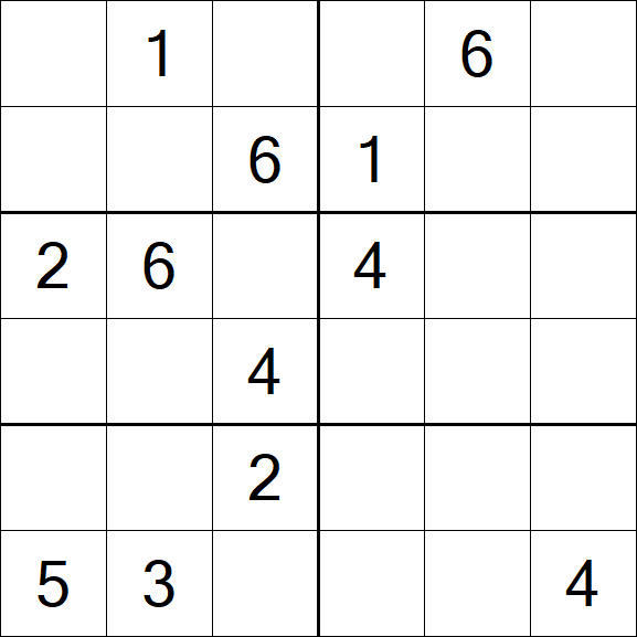 Sudoku 6x6 - Medium