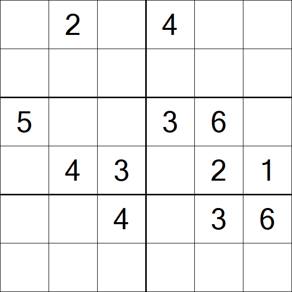 Sudoku 6x6 - Medium