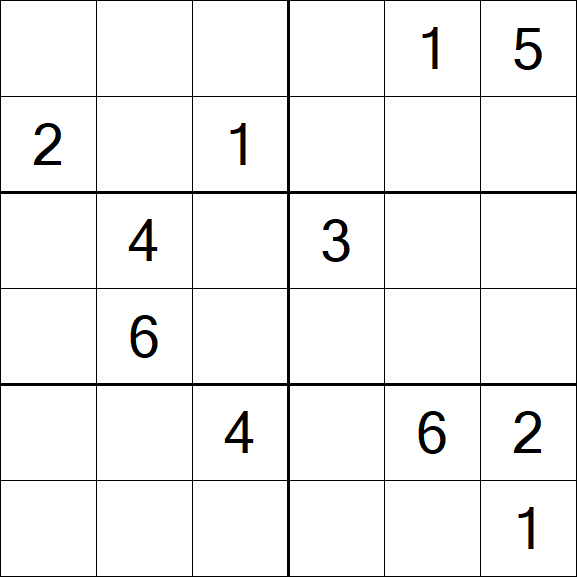 Sudoku 6x6 - Medium