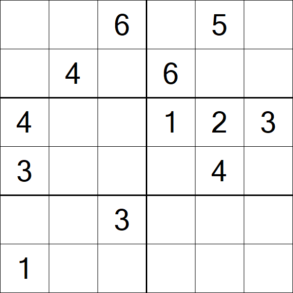 Sudoku 6x6 - Moyen