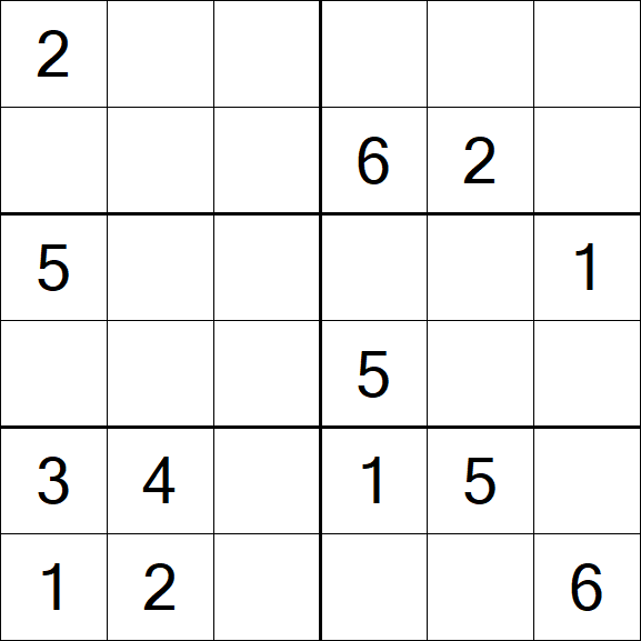 Sudoku 6x6 - Medio