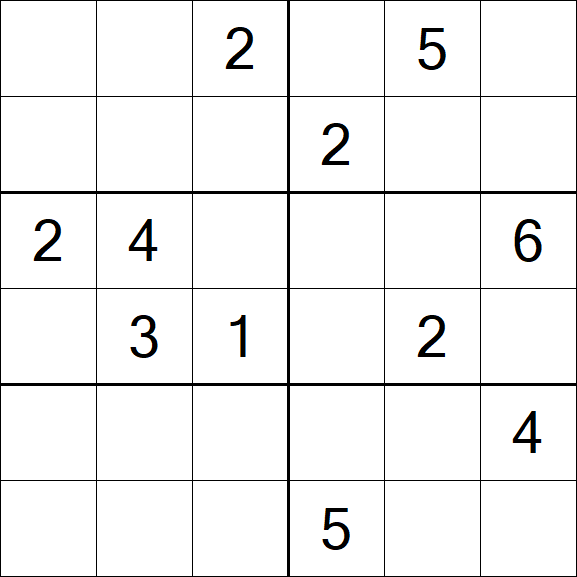 Sudoku 6x6 - Medium