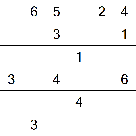 Sudoku 6x6 - Medium