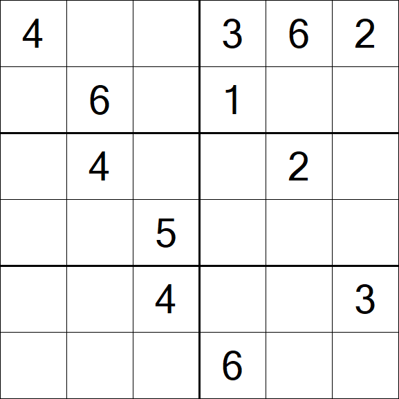 Sudoku 6x6 - Medium