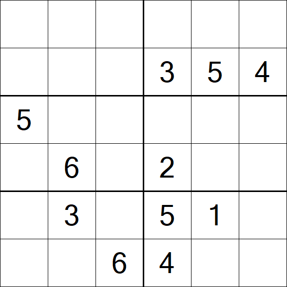 Sudoku 6x6 - Medium