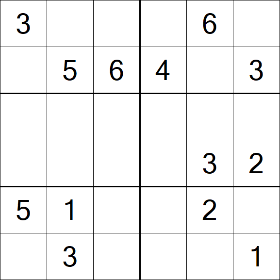 Sudoku 6x6 - Médio