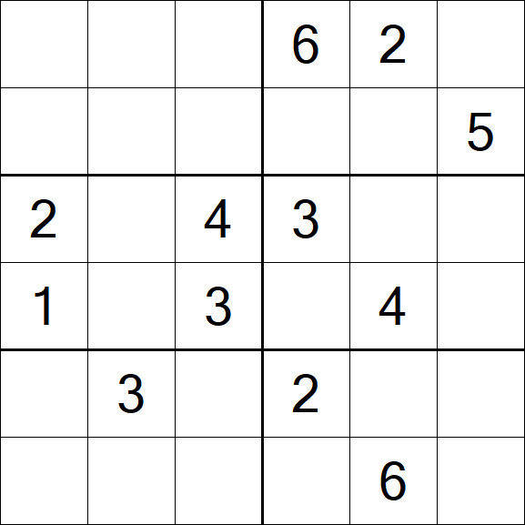 Sudoku 6x6 - Médio