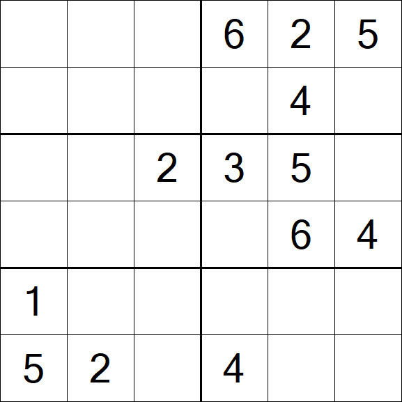 Sudoku 6x6 - Medium