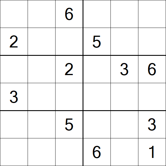 Sudoku 6x6 - Medium