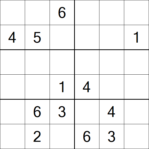 Sudoku 6x6 - Medium