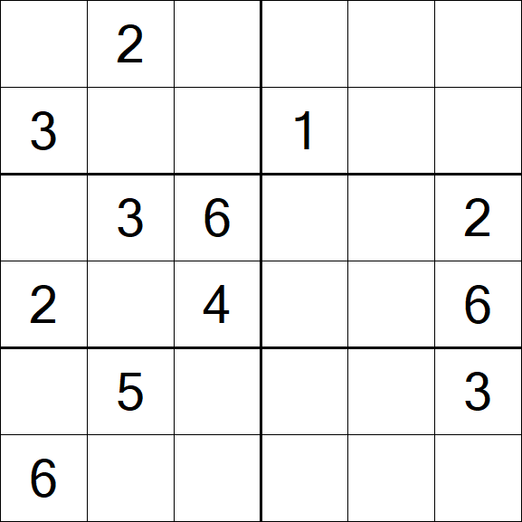 Sudoku 6x6 - Medium