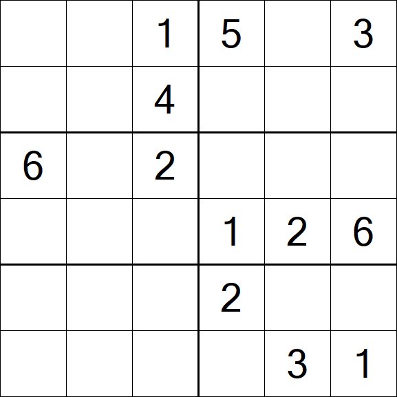 Sudoku 6x6 - Medium