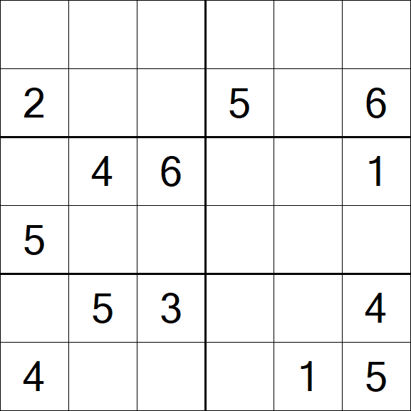 Sudoku 6x6 - Medium