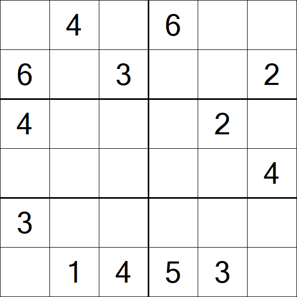 Sudoku 6x6 - Medium