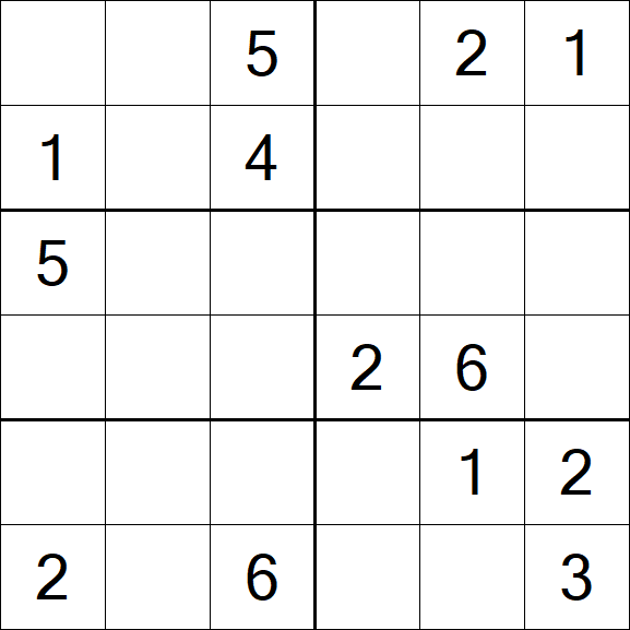 Sudoku 6x6 - Medium