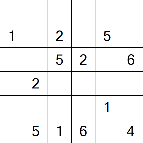 Sudoku 6x6 - Medium