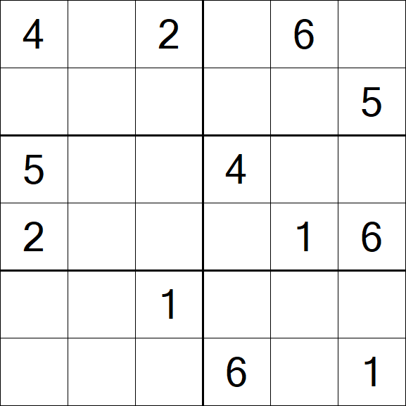 Sudoku 6x6 - Medium