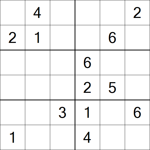 Sudoku 6x6 - Medium