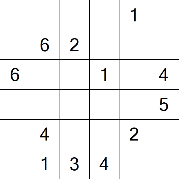 Sudoku 6x6 - Medium