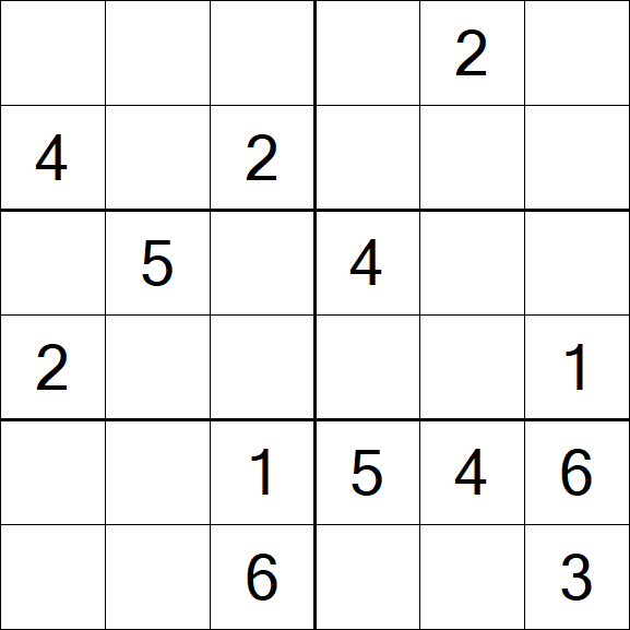 Sudoku 6x6 - Medio