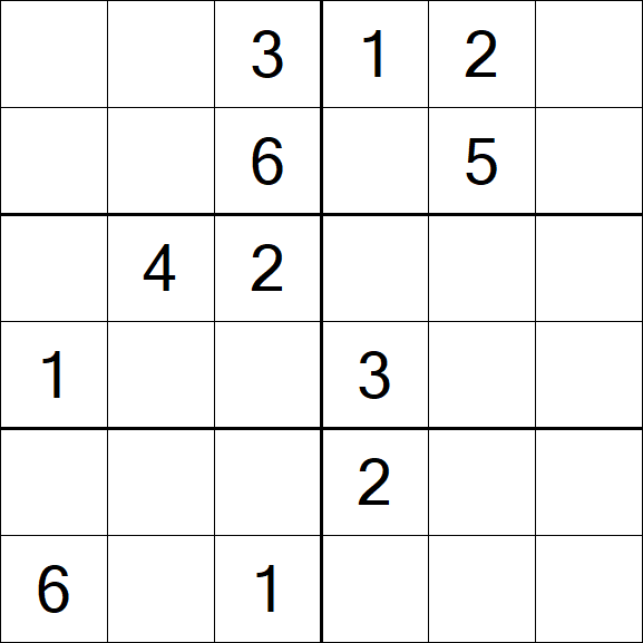 Sudoku 6x6 - Medium