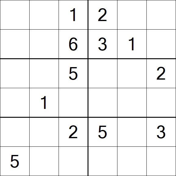 Sudoku 6x6 - Medium