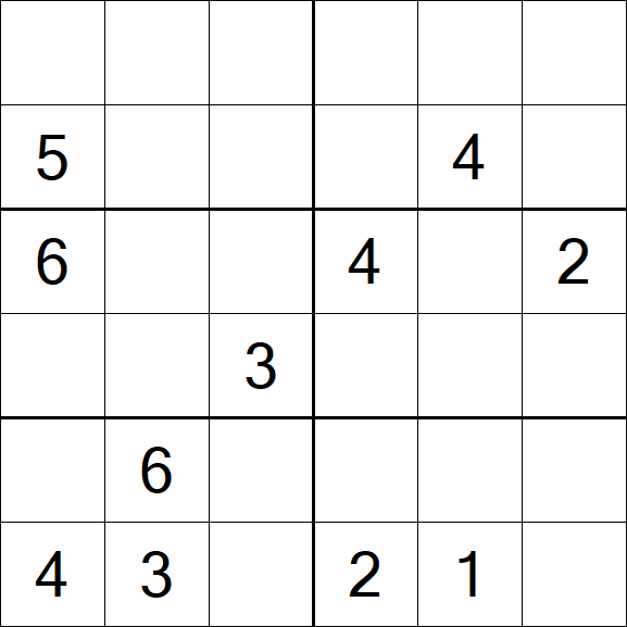 Sudoku 6x6 - Medium