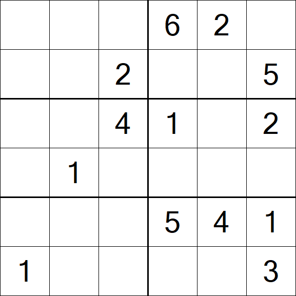 Sudoku 6x6 - Medium