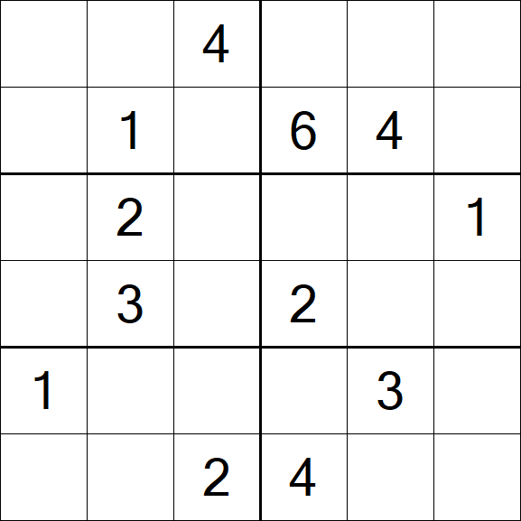 Sudoku 6x6 - Medium