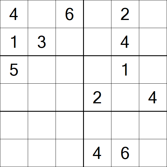 Sudoku 6x6 - Medium