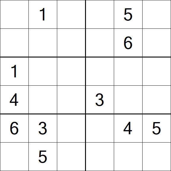 Sudoku 6x6 - Medium