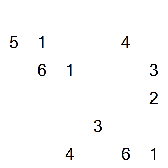 Sudoku 6x6 - Medium