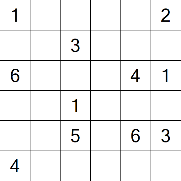 Sudoku 6x6 - Medium