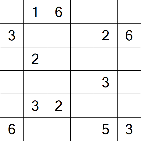 Sudoku 6x6 - Medio