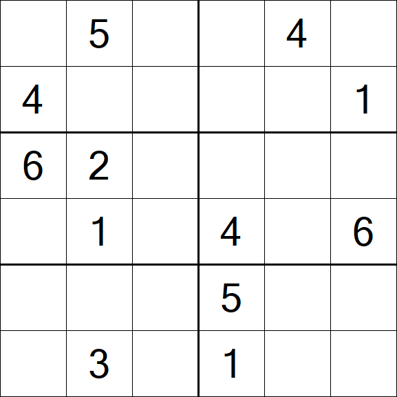 Sudoku 6x6 - Medium