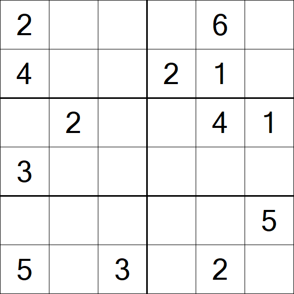 Sudoku 6x6 - Medio