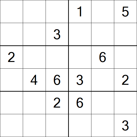 Sudoku 6x6 - Medio