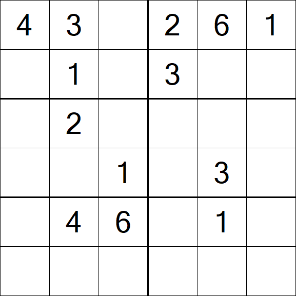 Sudoku 6x6 - Mittel