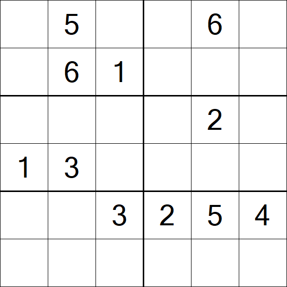 Sudoku 6x6 - Medium