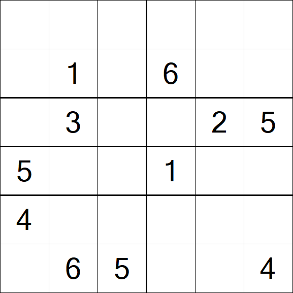 Sudoku 6x6 - Medium