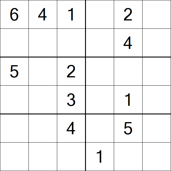 Sudoku 6x6 - Moyen