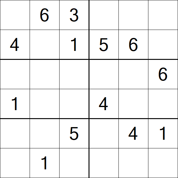 Sudoku 6x6 - Medio
