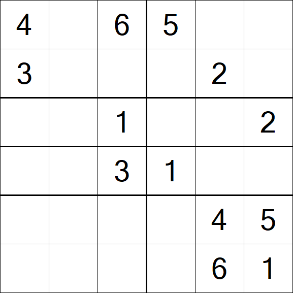Sudoku 6x6 - Medio