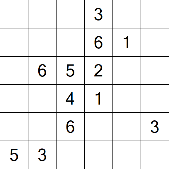 Sudoku 6x6 - Medio