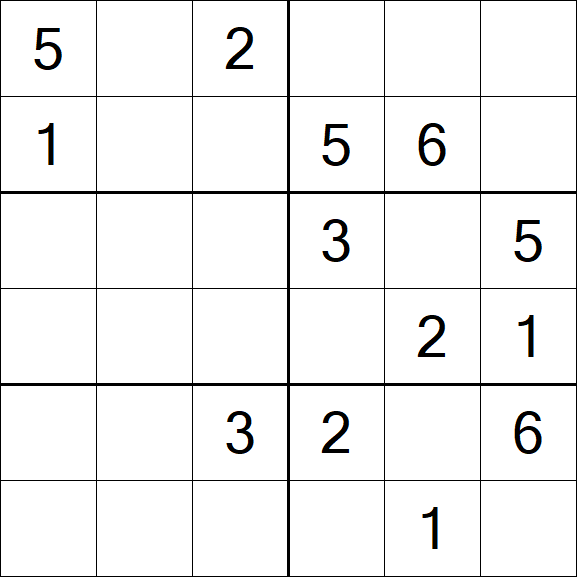 Sudoku 6x6 - Medio