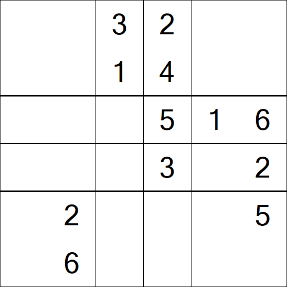 Sudoku 6x6 - Medio