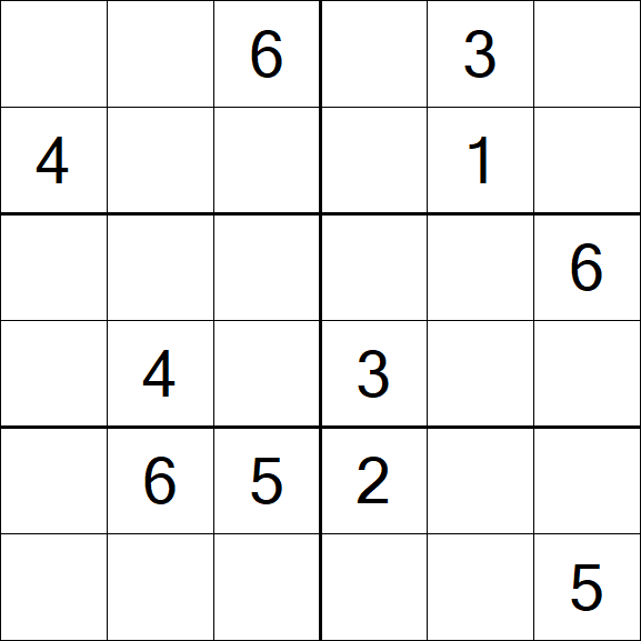 Sudoku 6x6 - Medio